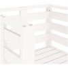 Trädgårdsstolar 2 st vit 61,5x53x71 cm massiv furu vidaXL – miniatyr 8