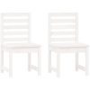Trädgårdsstolar 2 st vit massiv furu vidaXL 50 x 48 x 91.5 cm – miniatyr 2