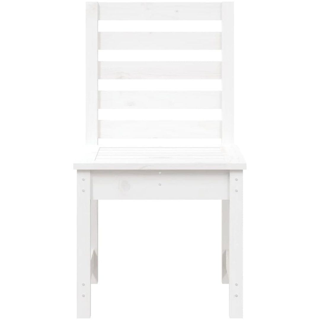 Trädgårdsstolar 2 st vit massiv furu vidaXL 50 x 48 x 91.5 cm – bild 4