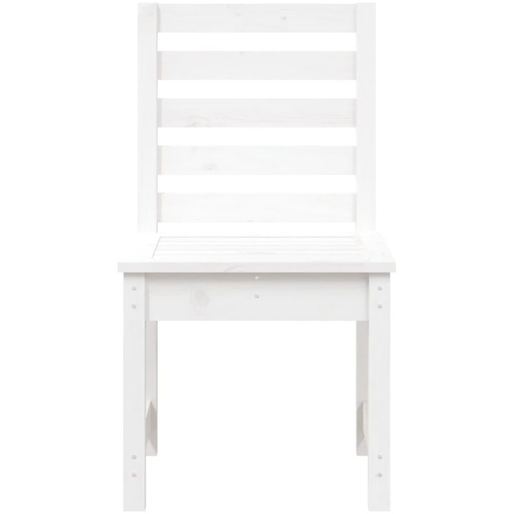 Trädgårdsstolar 2 st vit massiv furu vidaXL 50 x 48 x 91.5 cm – bild 4