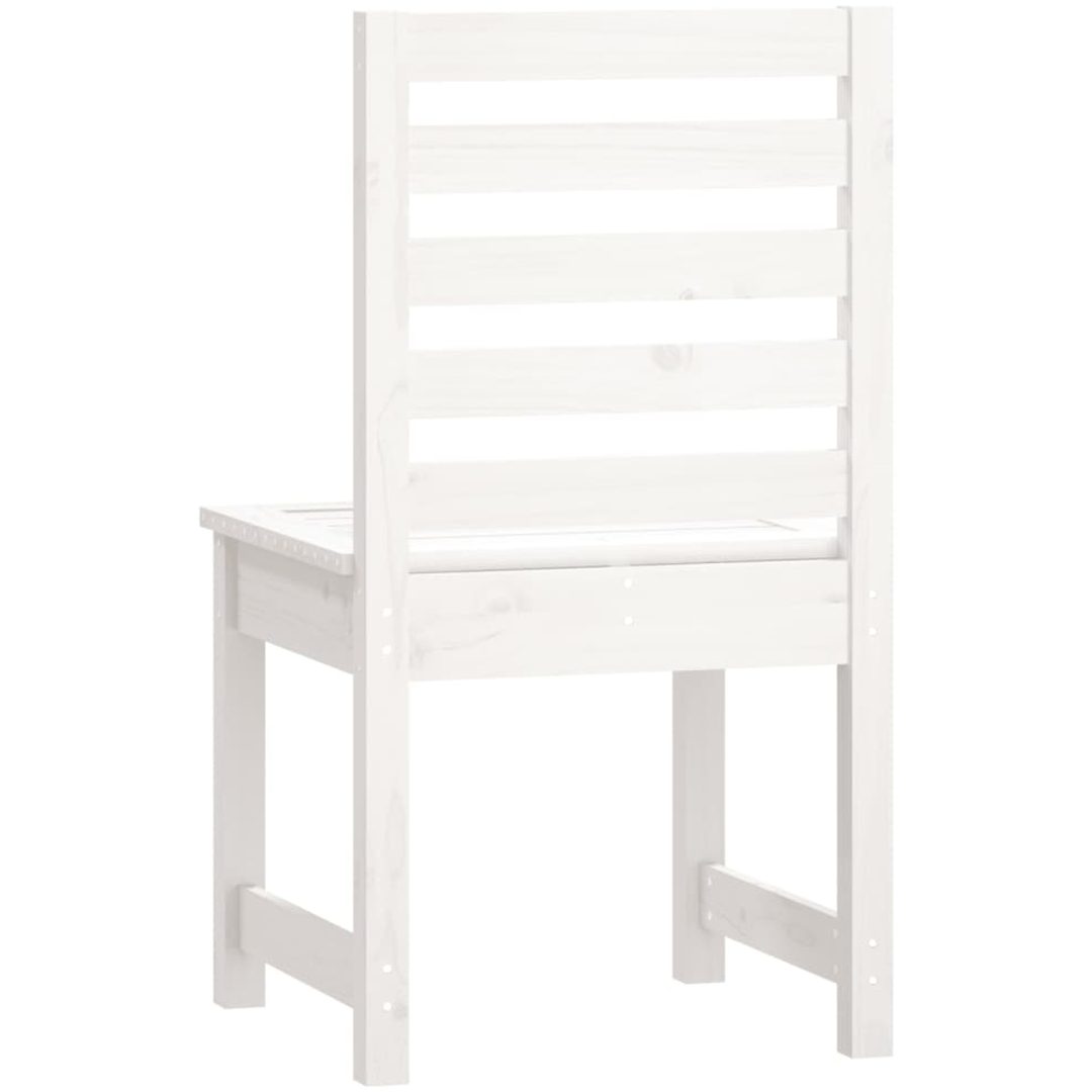 Trädgårdsstolar 2 st vit massiv furu vidaXL 50 x 48 x 91.5 cm – bild 6