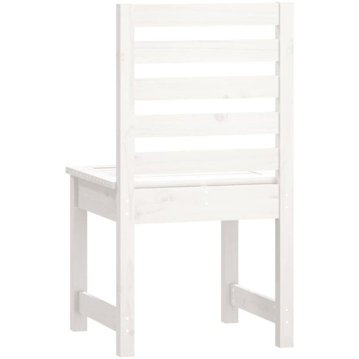 Trädgårdsstolar 2 st vit massiv furu vidaXL 50 x 48 x 91.5 cm – bild 6