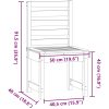 Trädgårdsstolar 2 st vit massiv furu vidaXL 50 x 48 x 91.5 cm – miniatyr 8