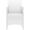 Trädgårdsstolar 2 st Vit Poly Rattan vidaXL 53 x 49 x 85 cm – miniatyr 6