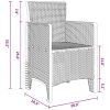 Trädgårdsstolar 2 st Vit Poly Rattan vidaXL 53 x 49 x 85 cm – miniatyr 10
