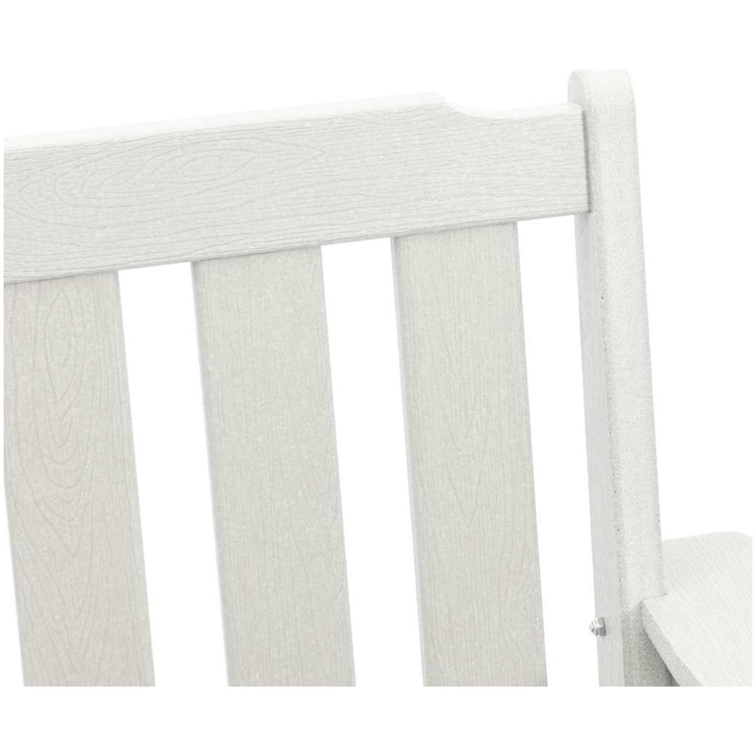 Trädgårdsstolar 2 st Vita HDPE vidaXL Regular – bild 9