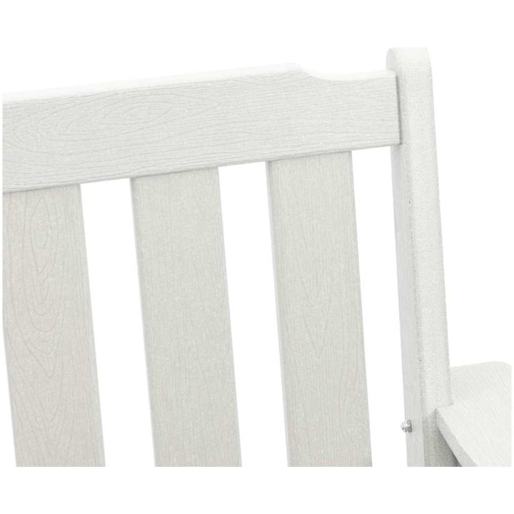 Trädgårdsstolar 2 st Vita HDPE vidaXL Regular – bild 9
