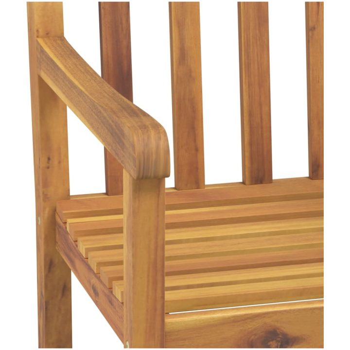 Trädgårdsstolar 4 st 56x55,5x90 cm massivt akaciaträ vidaXL – bild 7