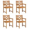 Trädgårdsstolar 4 st 56x55.5x90 cm Massivt akaciaträ vidaXL Standard – miniatyr 2