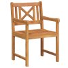 Trädgårdsstolar 4 st 56x55.5x90 cm Massivt akaciaträ vidaXL Standard – miniatyr 4