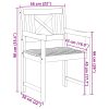 Trädgårdsstolar 4 st 56x55.5x90 cm Massivt akaciaträ vidaXL Standard – miniatyr 10
