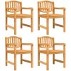 Trädgårdsstolar 4 st 58x59x88 cm massiv teak vidaXL – miniatyr 2