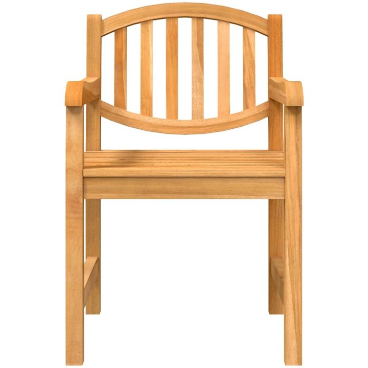 Trädgårdsstolar 4 st 58x59x88 cm massiv teak vidaXL – bild 4