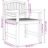 Trädgårdsstolar 4 st 58x59x88 cm massiv teak vidaXL – miniatyr 8