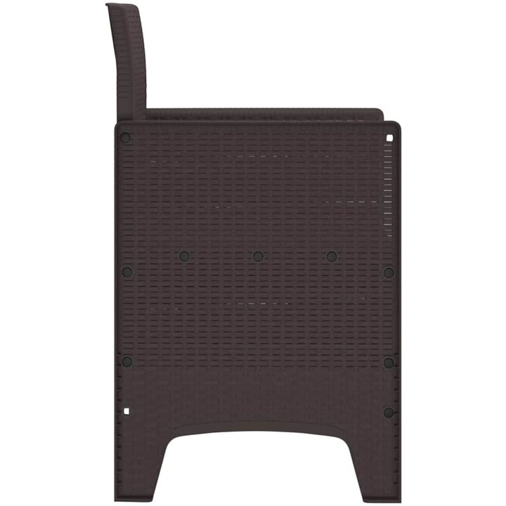 Trädgårdsstolar 4 st brun konstrotting vidaXL Standard – bild 6
