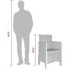 Trädgårdsstolar 4 st brun konstrotting vidaXL Standard – miniatyr 10