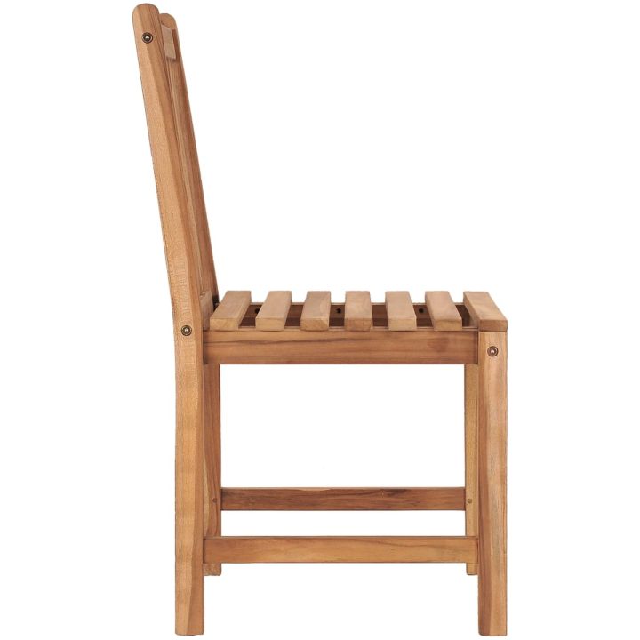 Trädgårdsstolar 4 st massiv teak vidaXL – bild 4