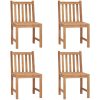Trädgårdsstolar 4 st massiv teak vidaXL – miniatyr 1