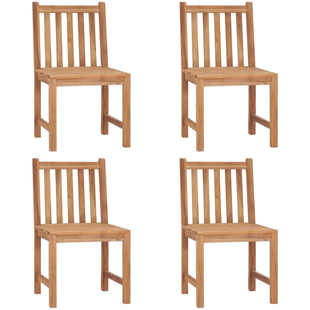 Trädgårdsstolar 4 st massiv teak vidaXL