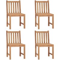 Trädgårdsstolar 4 st massiv teak vidaXL