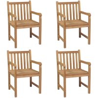 Trädgårdsstolar 4 st massiv teak vidaXL