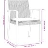 Trädgårdsstolar 4 st med dynor svart 56,5x57x83 cm konstrotting vidaXL – miniatyr 9