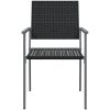Trädgårdsstolar 4 st svart 54x62,5x89 cm konstrotting vidaXL – miniatyr 4
