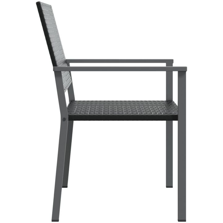 Trädgårdsstolar 4 st svart 54x62,5x89 cm konstrotting vidaXL – bild 5