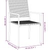 Trädgårdsstolar 4 st svart 54x62,5x89 cm konstrotting vidaXL – miniatyr 8