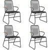 Trädgårdsstolar 4 st svart 58x59x85,5 cm PVC rotting vidaXL – miniatyr 2
