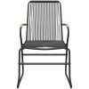 Trädgårdsstolar 4 st svart 58x59x85,5 cm PVC rotting vidaXL – miniatyr 4