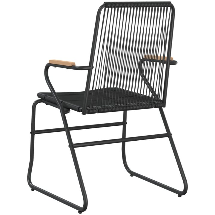 Trädgårdsstolar 4 st svart 58x59x85,5 cm PVC rotting vidaXL – bild 6