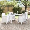 Trädgårdsstolar 4 stycken Vita Poly Rattan vidaXL Standard – miniatyr 3