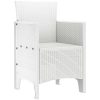 Trädgårdsstolar 4 stycken Vita Poly Rattan vidaXL Standard – miniatyr 4