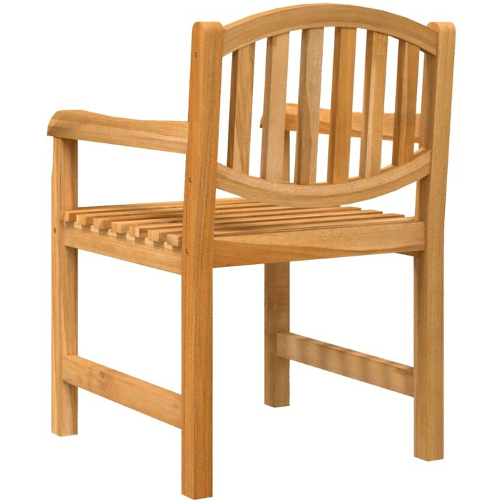 Trädgårdsstolar 6 st 58x59x88 cm massiv teak vidaXL – bild 6