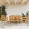 Trädgårdsstolar 6 st 58x59x88 cm massiv teak vidaXL – miniatyr 1