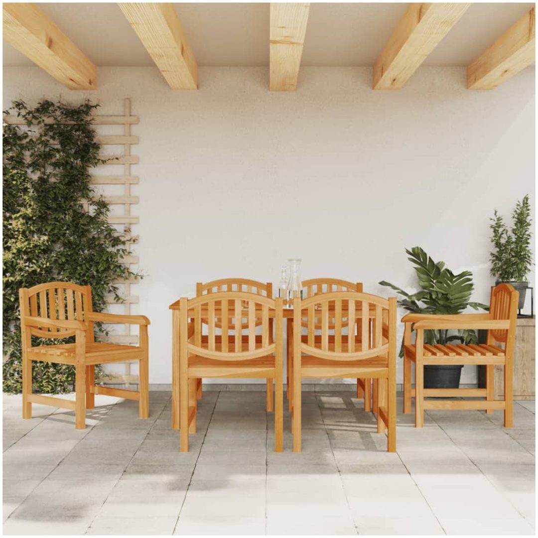 Trädgårdsstolar 6 st 58x59x88 cm massiv teak vidaXL