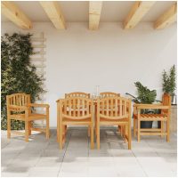 Trädgårdsstolar 6 st 58x59x88 cm massiv teak vidaXL