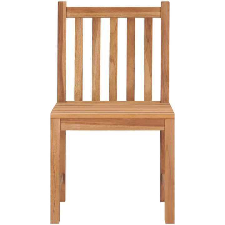 Trädgårdsstolar 6 st massiv teak vidaXL – bild 3