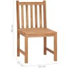 Trädgårdsstolar 6 st massiv teak vidaXL – miniatyr 8