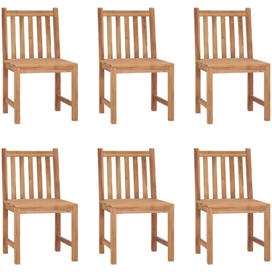 Trädgårdsstolar 6 st massiv teak vidaXL