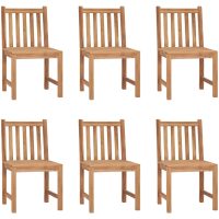 Trädgårdsstolar 6 st massiv teak vidaXL