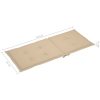 Trädgårdsstolar 6 st med beige dynor massiv teak vidaXL – miniatyr 11