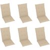 Trädgårdsstolar 6 st med beige dynor massiv teak vidaXL – miniatyr 6
