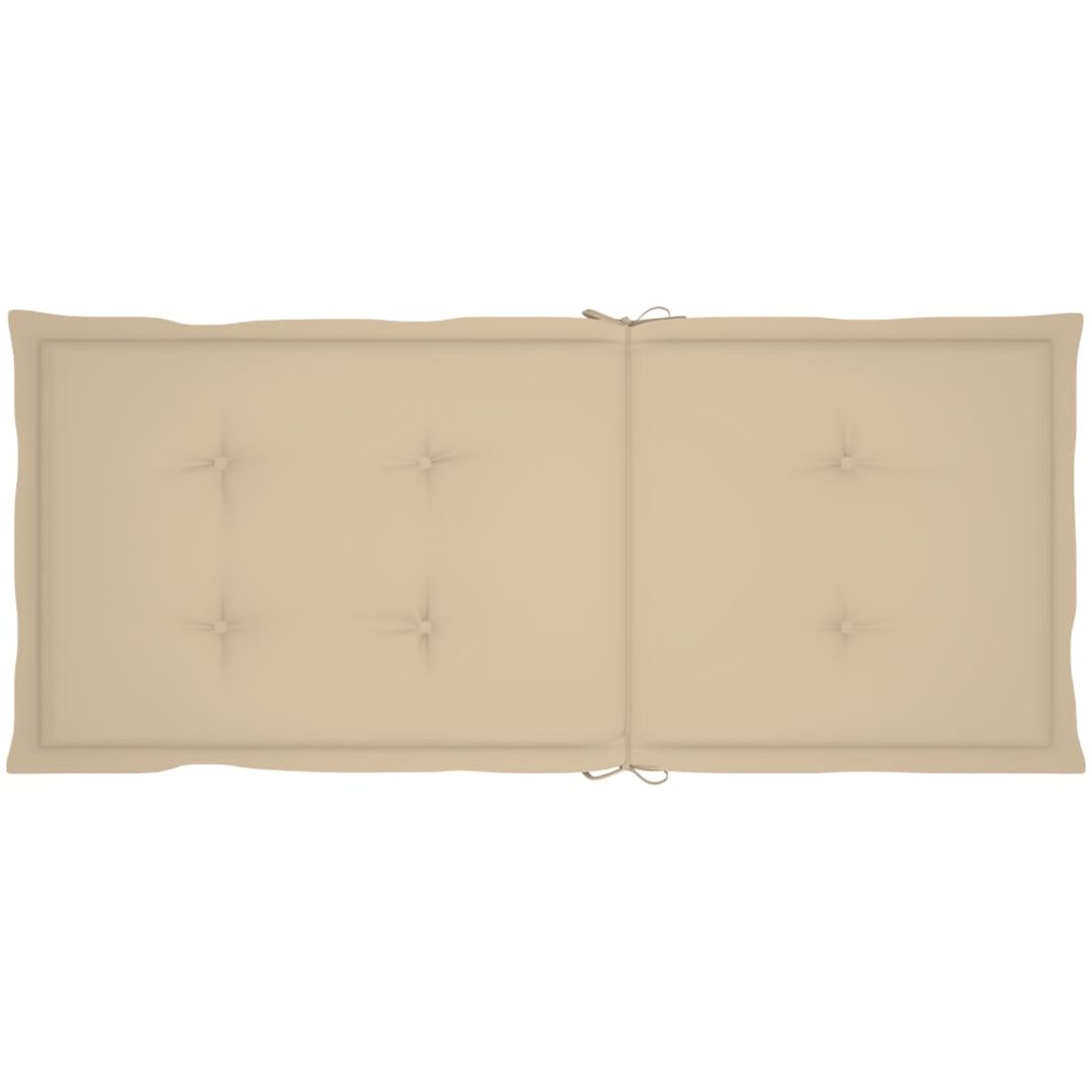 Trädgårdsstolar 6 st med beige dynor massiv teak vidaXL – bild 8