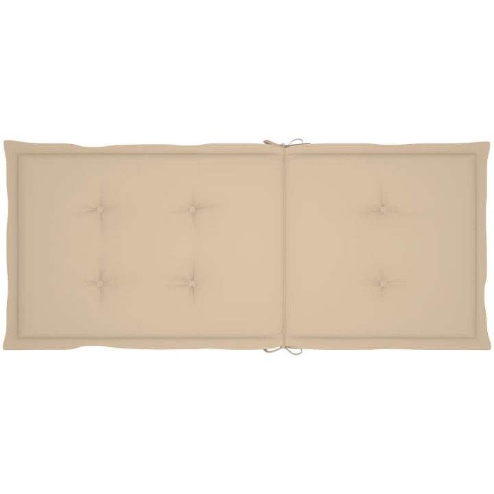 Trädgårdsstolar 6 st med beige dynor massiv teak vidaXL – bild 8