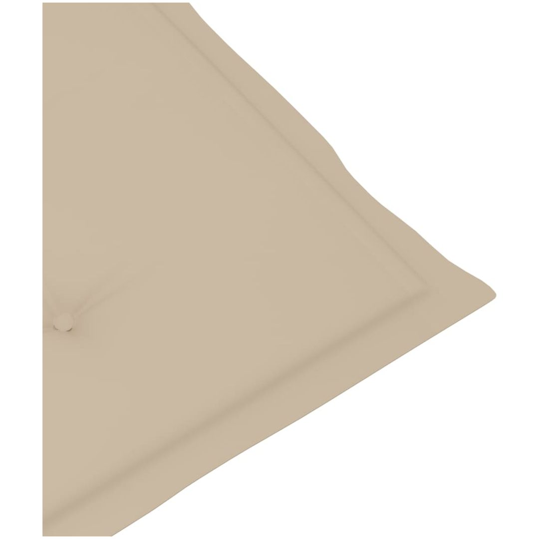 Trädgårdsstolar 6 st med beige dynor massiv teak vidaXL – bild 9