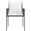 Trädgårdsstolar 6 st med dynor brun 54x61x83 cm konstrotting vidaXL – miniatyr 4