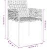 Trädgårdsstolar 6 st med dynor brun 54x61x83 cm konstrotting vidaXL – miniatyr 9