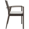 Trädgårdsstolar 6 st med dynor brun 56,5x57x83 cm konstrotting vidaXL – miniatyr 5
